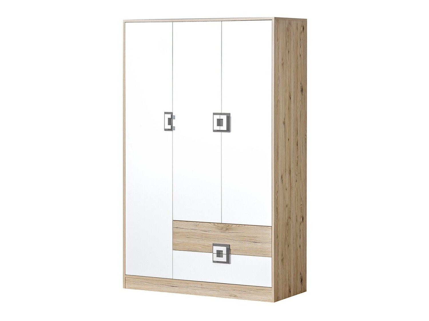 Ormar Balvire 104 (Svetli javor + Belo + Sivo)