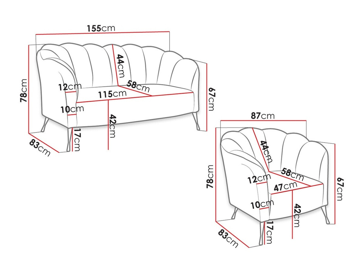 Tapaciran nameštaj set Providence 152 (Eureka 2121)
