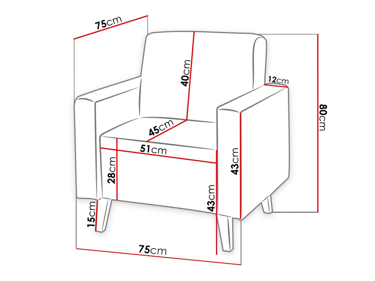 Fotelja Delbene 102 (Moric 06)