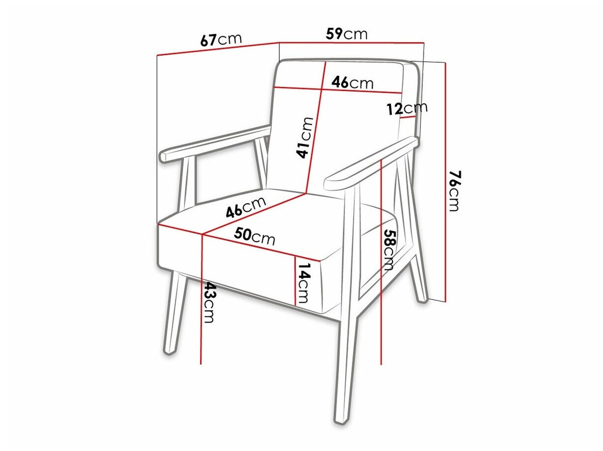 Fotelja Clovis 100 (Magic Velvet 2234)