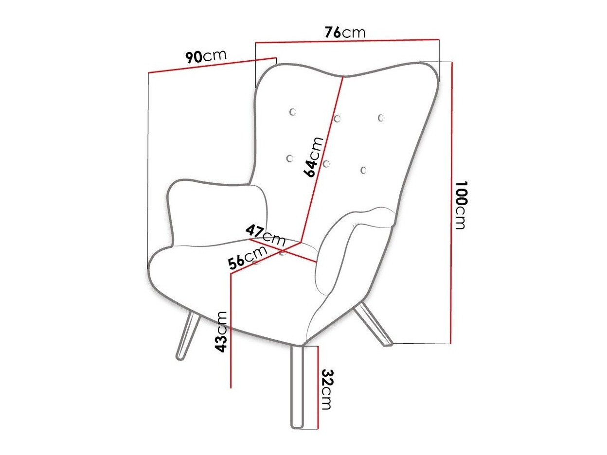 Fotelja Clovis 102 (Magic Velvet 2217)