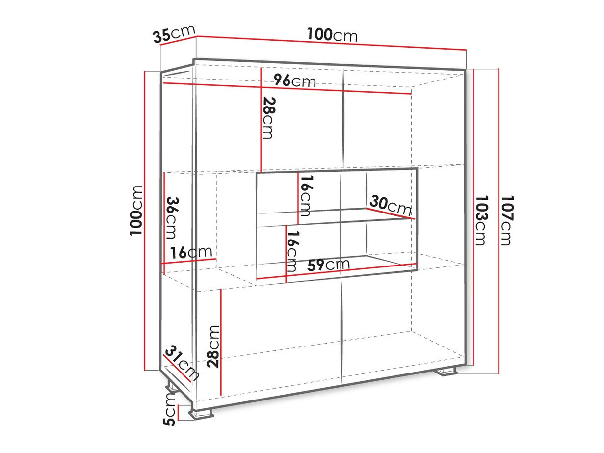 Ormarić Tivdalu 100 (Zlatni hrast)