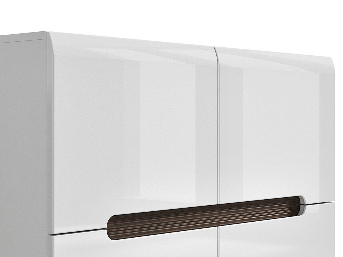 Ormarić Serveso 106 (Belo + Sjajno belo)