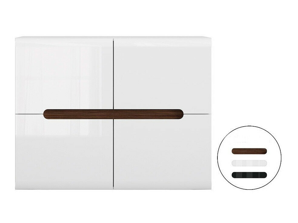 Ormarić Serveso 106 (Belo + Sjajno belo)