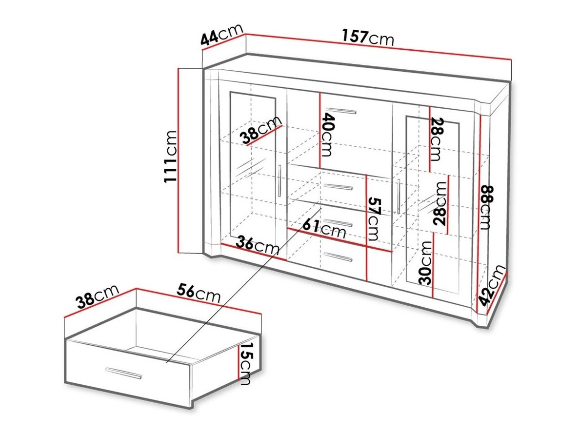 Komoda Lorelie 106 (Sonoma hrast)