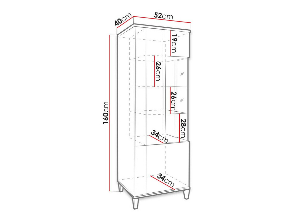 Polica Florem II (Belo + Sjajno belo + Svetlo drvo)