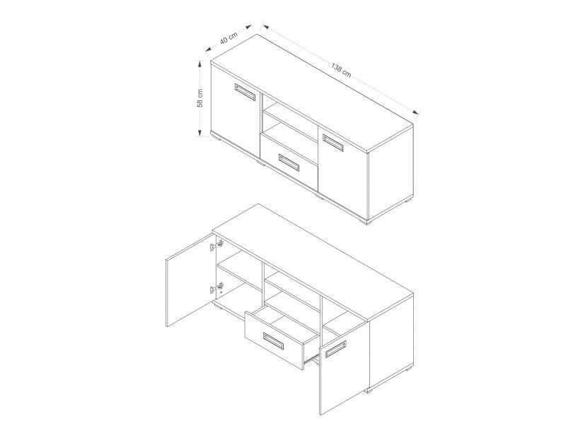 TV sto Elicavo 102 (Sonoma hrast)