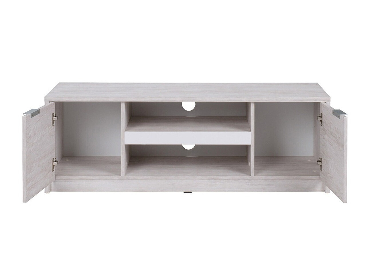 Set za dnevnu sobu Fivelbo 114 (Manastirski hrast + Crna visoki sjaj)