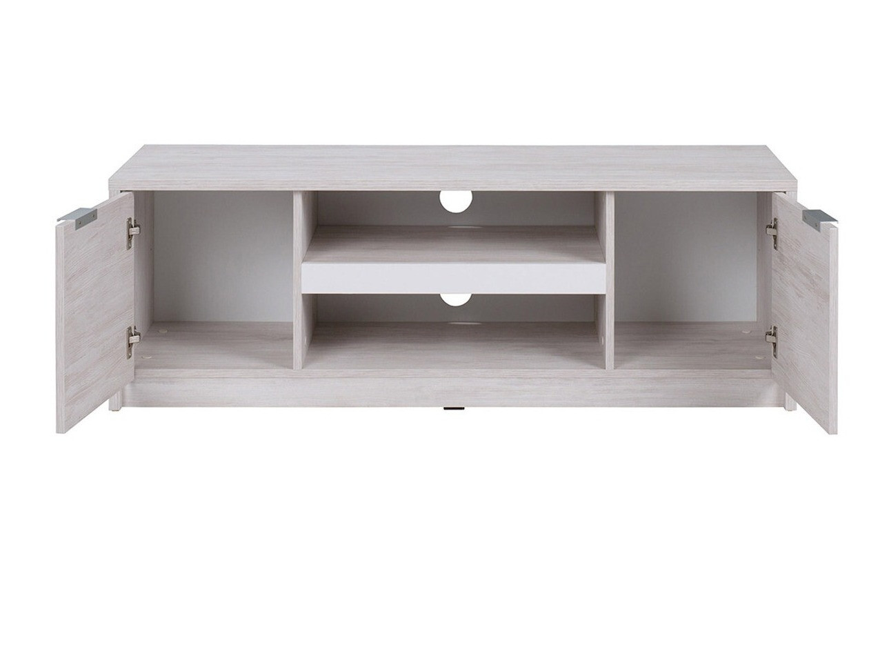 Set za dnevnu sobu Fivelbo 114 (Manastirski hrast + Crna visoki sjaj)