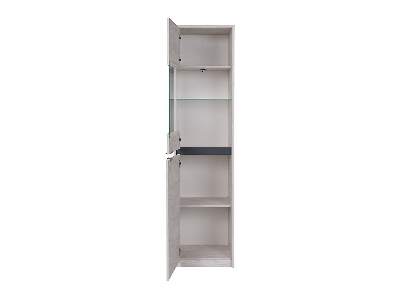 Set za dnevnu sobu Fivelbo 114 (Manastirski hrast + Sjajno crna)
