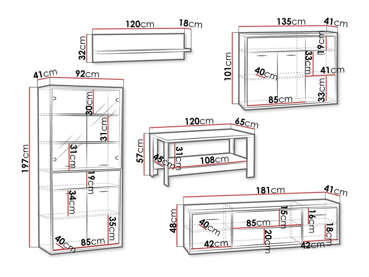 Set za dnevnu sobu Etrmoni 118 (Svetlo drvo)
