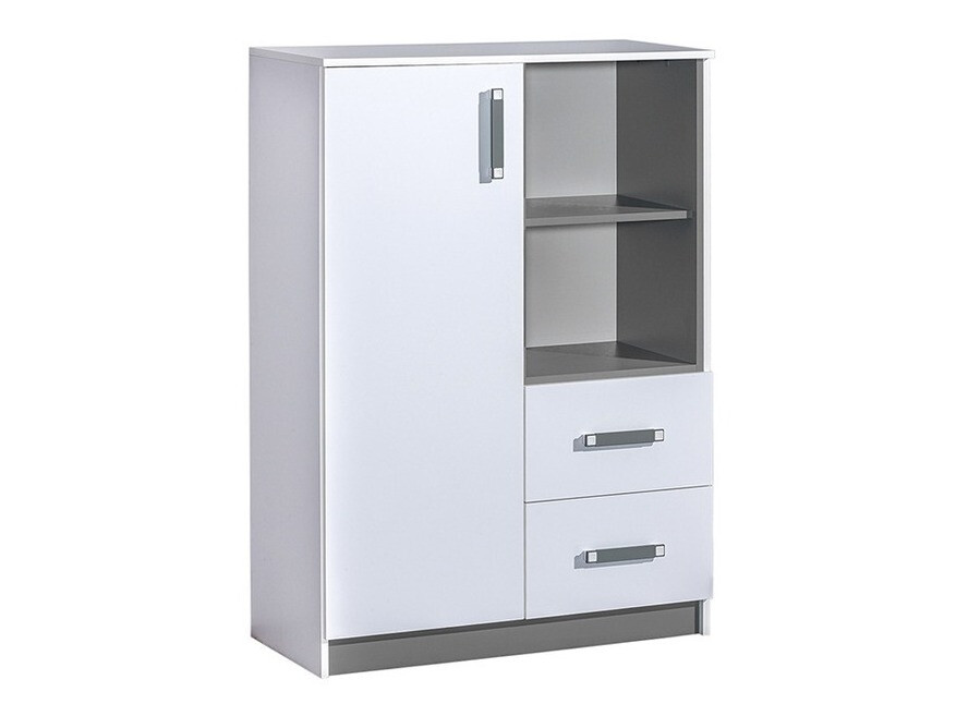 Komoda Lorlare 105 (Belo + Sivo)
