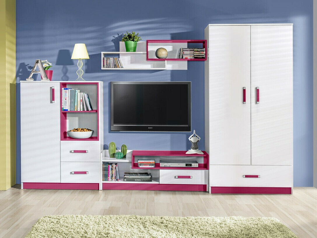 Komoda Lorlare 105 (Belo + Sivo)