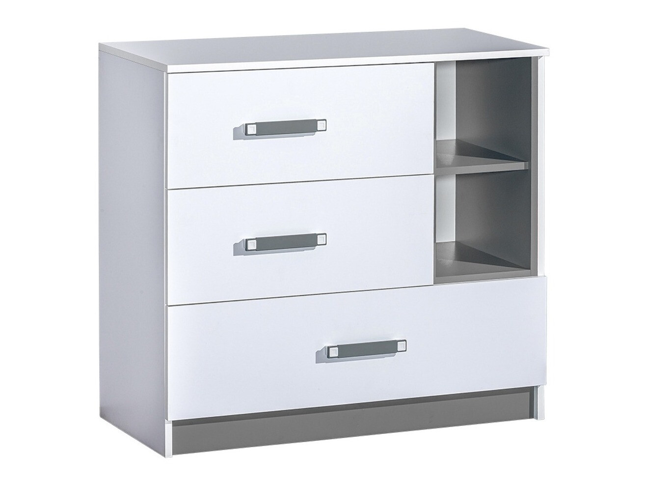 Komoda Lorlare 108 (Belo + Sivo)