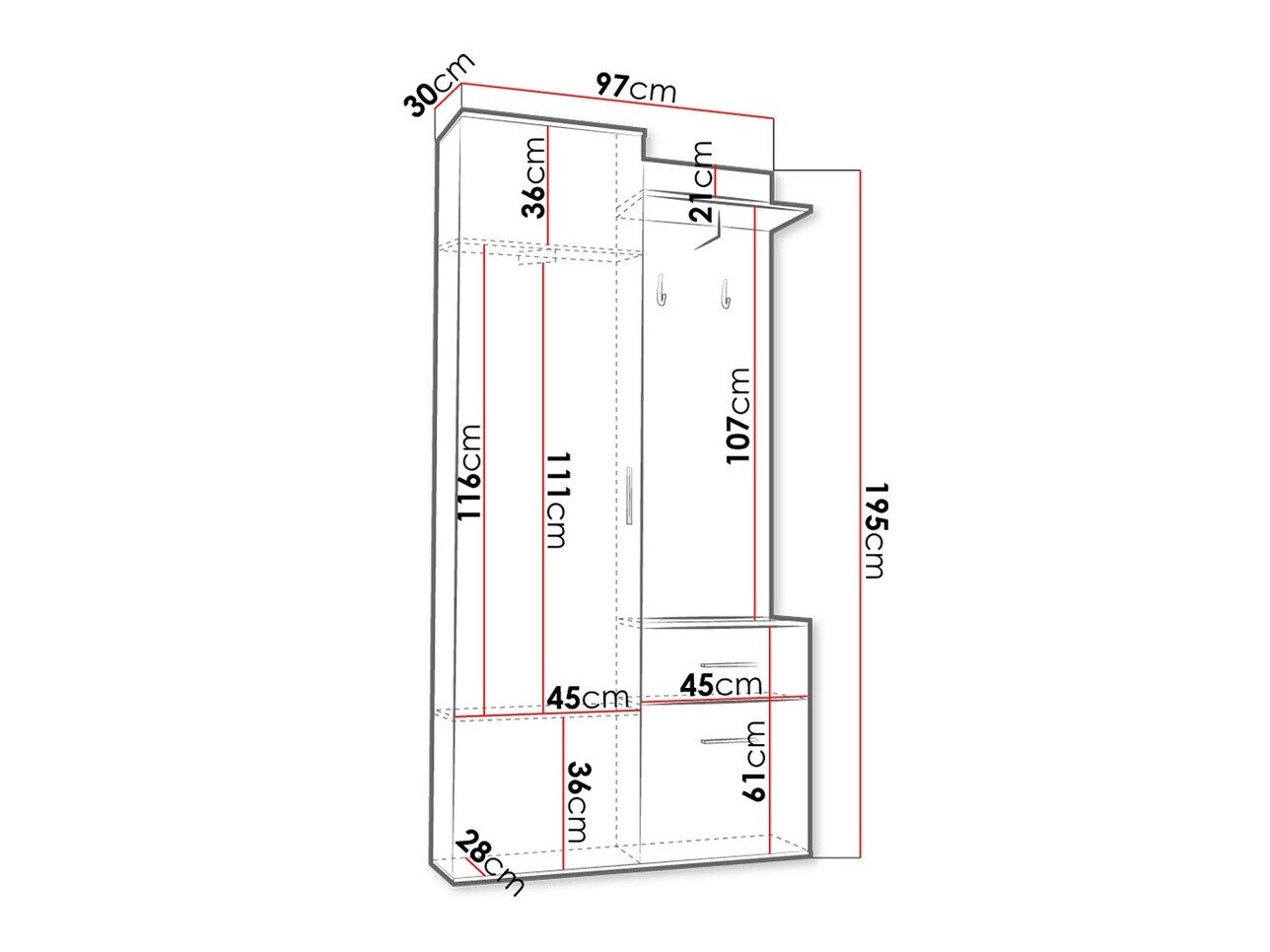 Set za hodnik Stanton 141