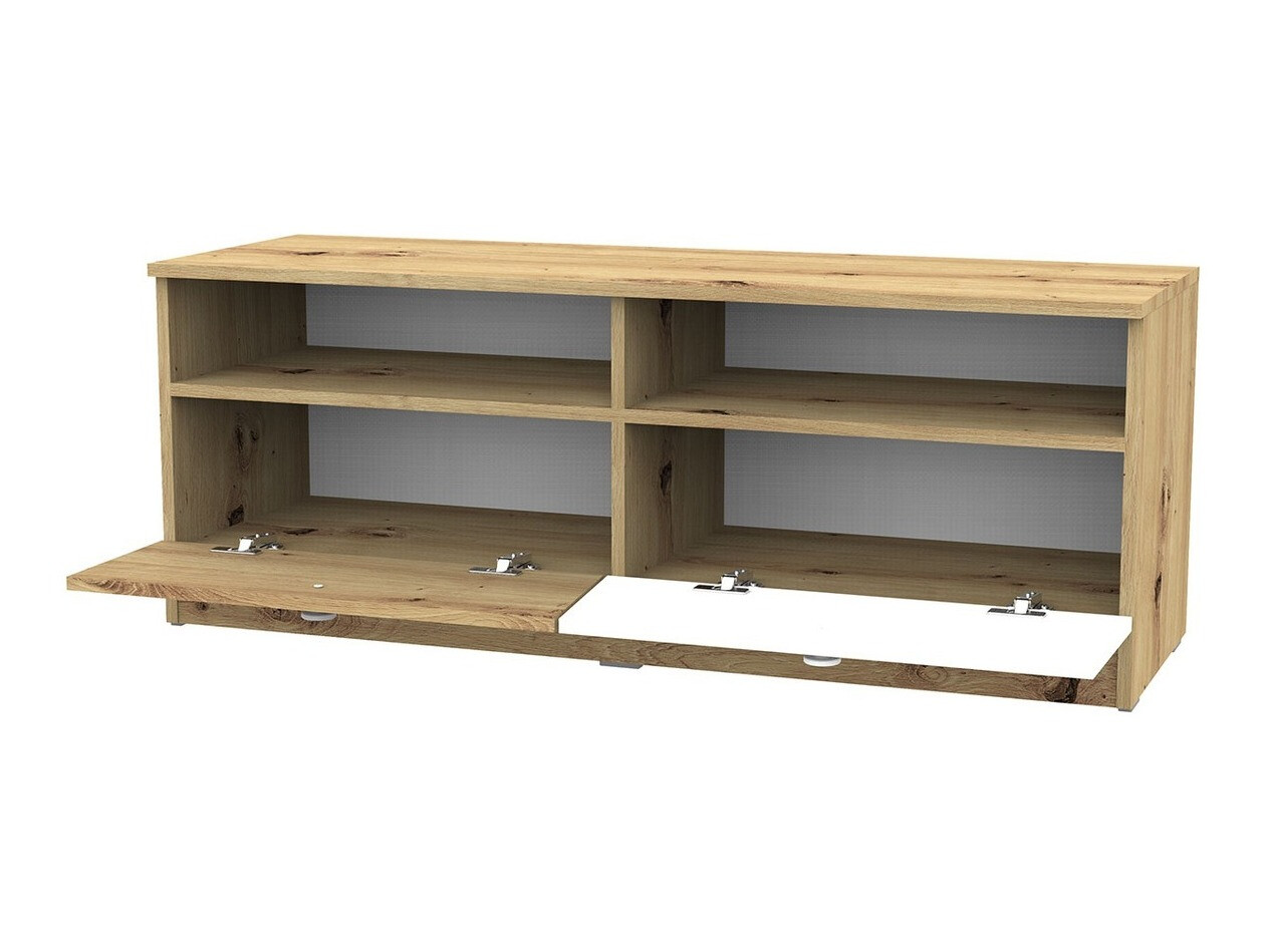 TV komoda Almira 107 (Artisan hrast + Belo + Sivo)