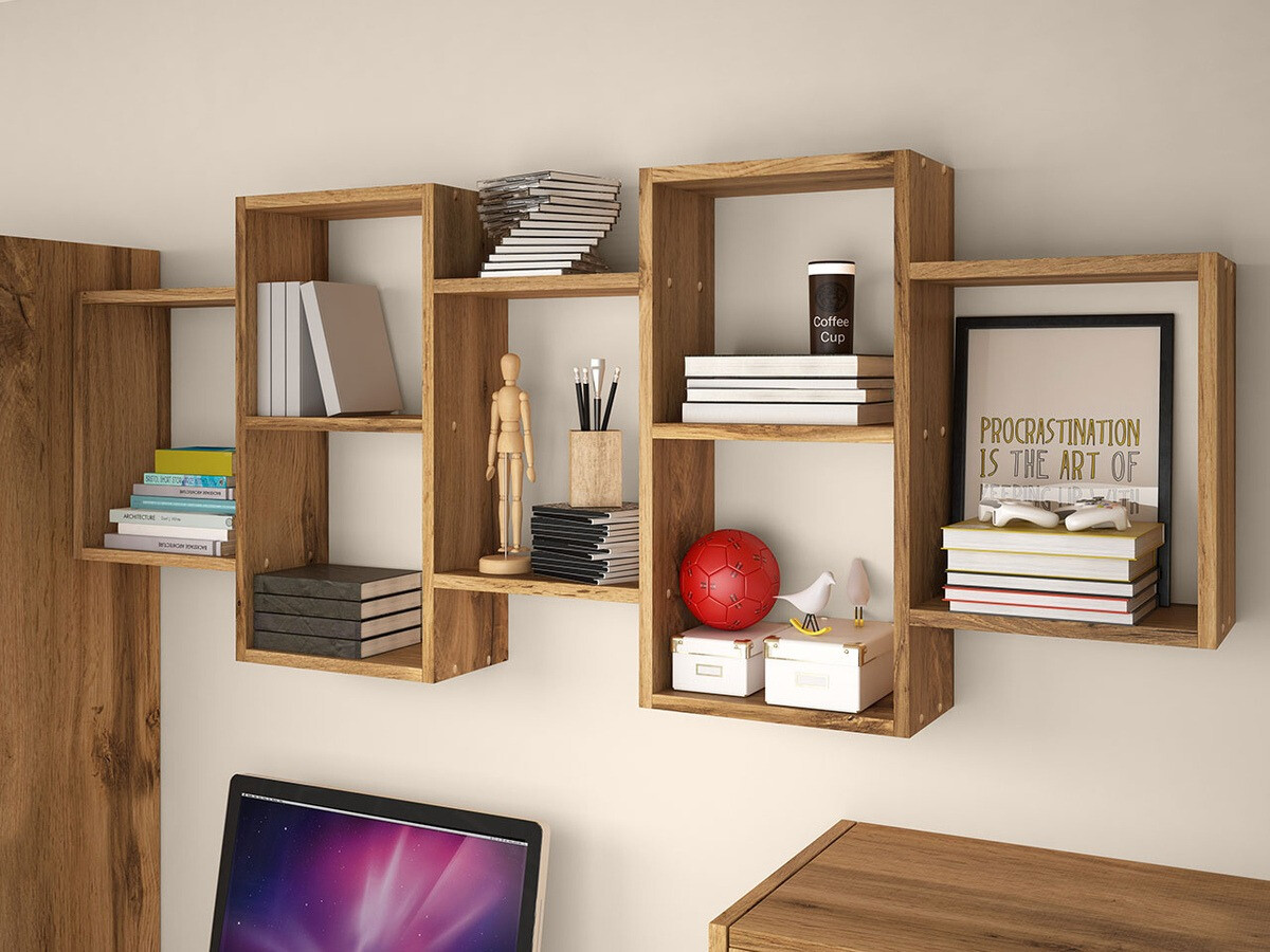 Zidna polica Sarasota 103 (Вотан храст)