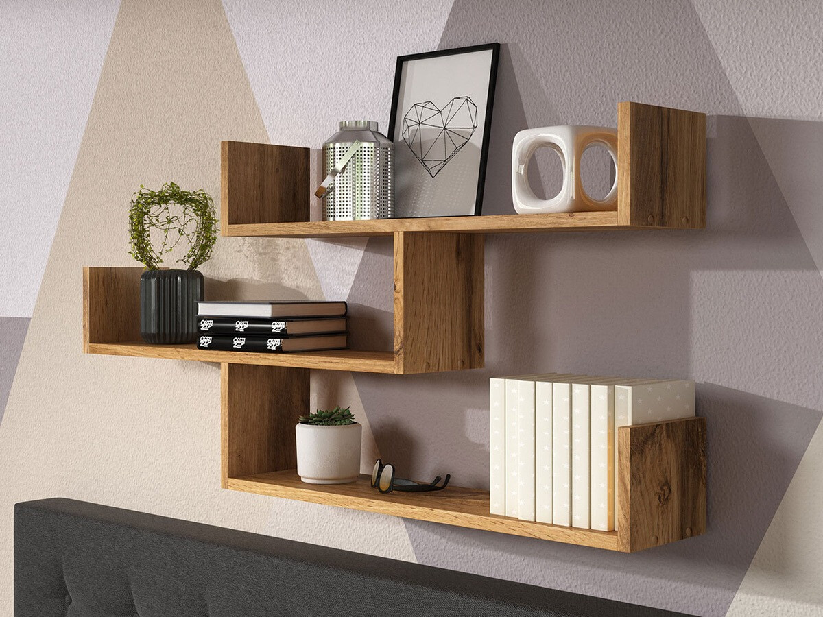 Zidna polica Sarasota 104 (Вотан храст)