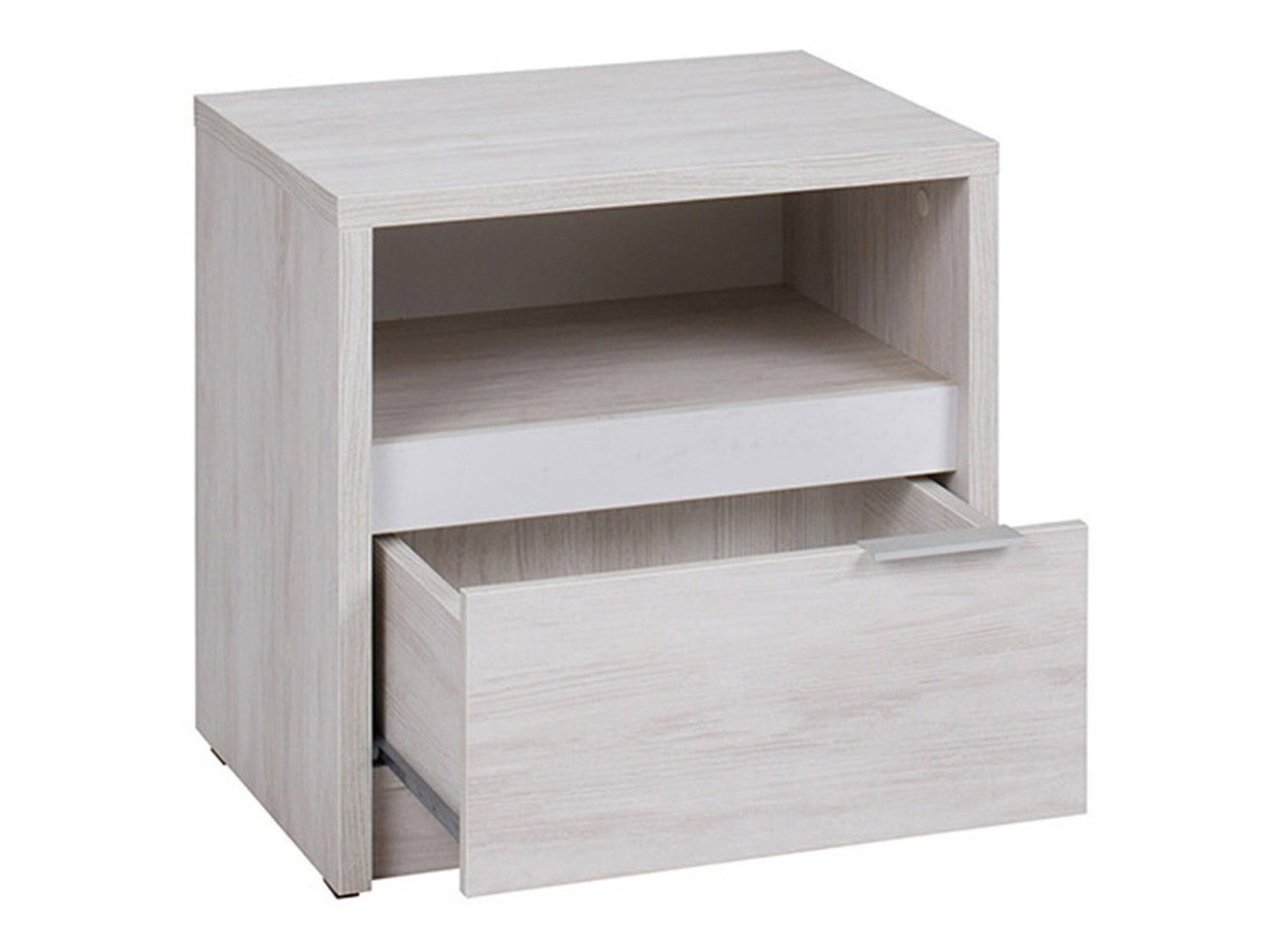 Set spavaća soba Fivelbo 119 (Manastirski hrast + Crna visoki sjaj)