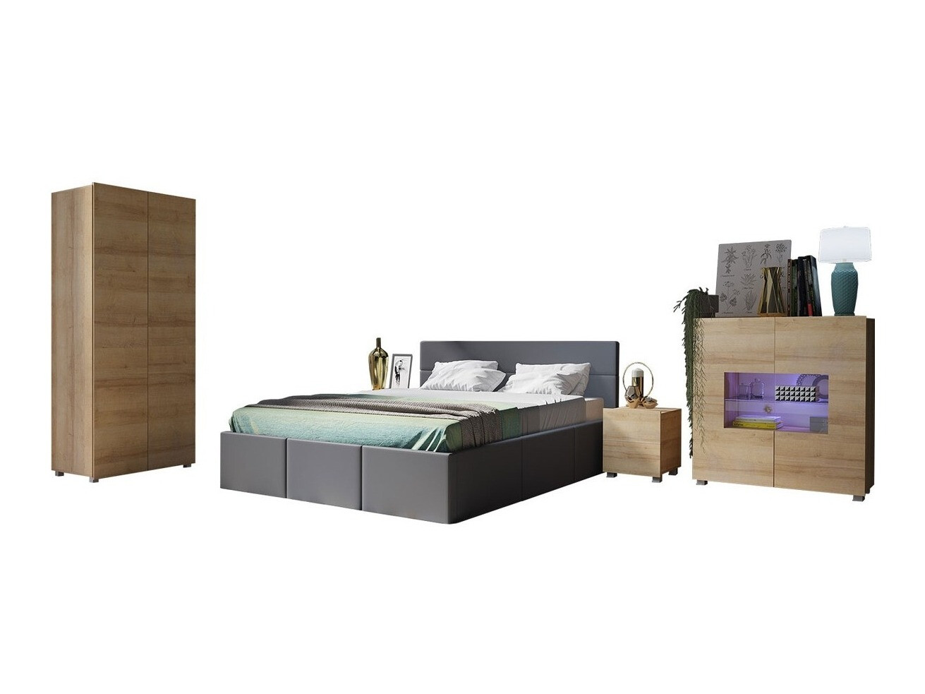 Set spavaća soba Tivdalu 130 (Eko koža Soft 020)