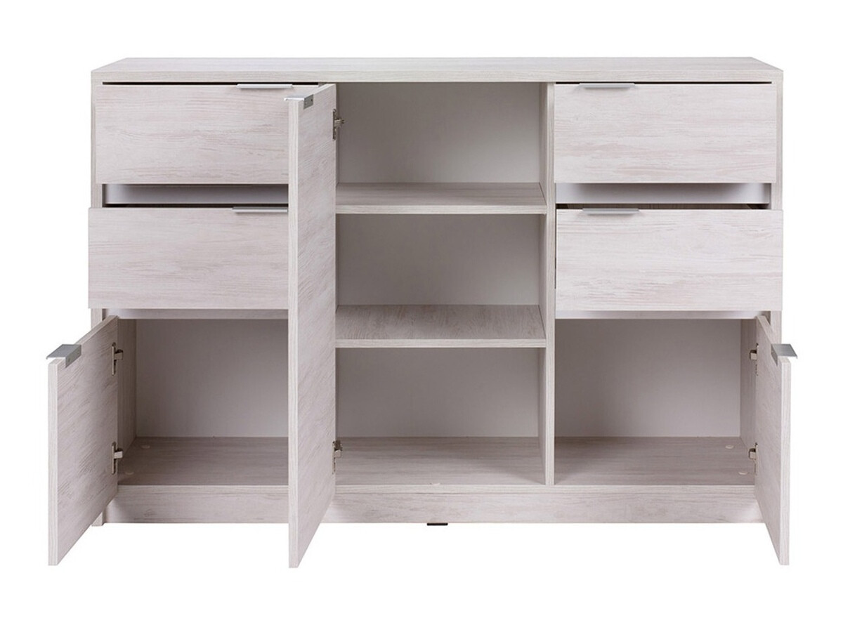 Set spavaća soba Fivelbo 120 (Manastirski hrast + Crna visoki sjaj)