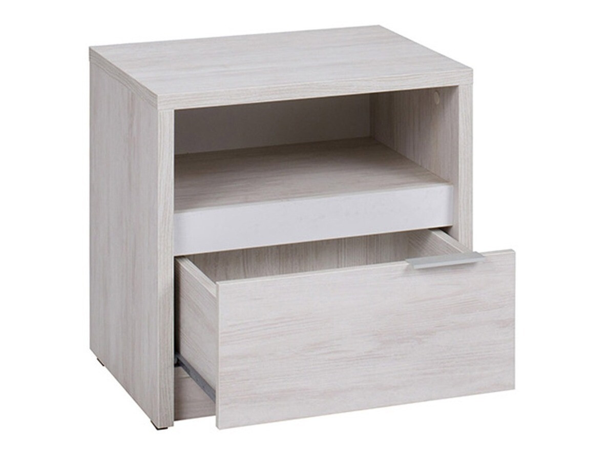 Set spavaća soba Fivelbo 121 (Manastirski hrast + Crna visoki sjaj)