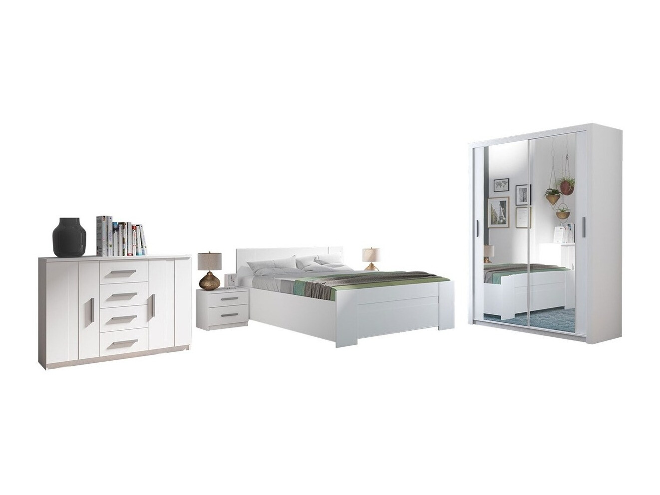 Set spavaća soba Catromi 113 (Belo)