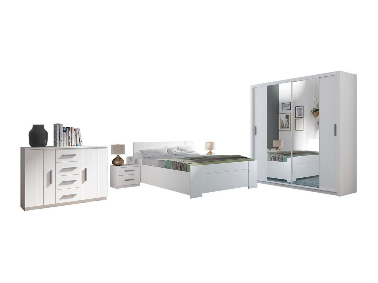 Set spavaća soba Catromi 114 (Belo)