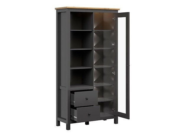 Polica Sordoro 114 (Graphite + Zanatski hrast)