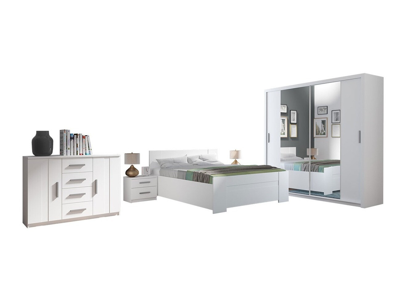 Set spavaća soba Catromi 115 (Belo)