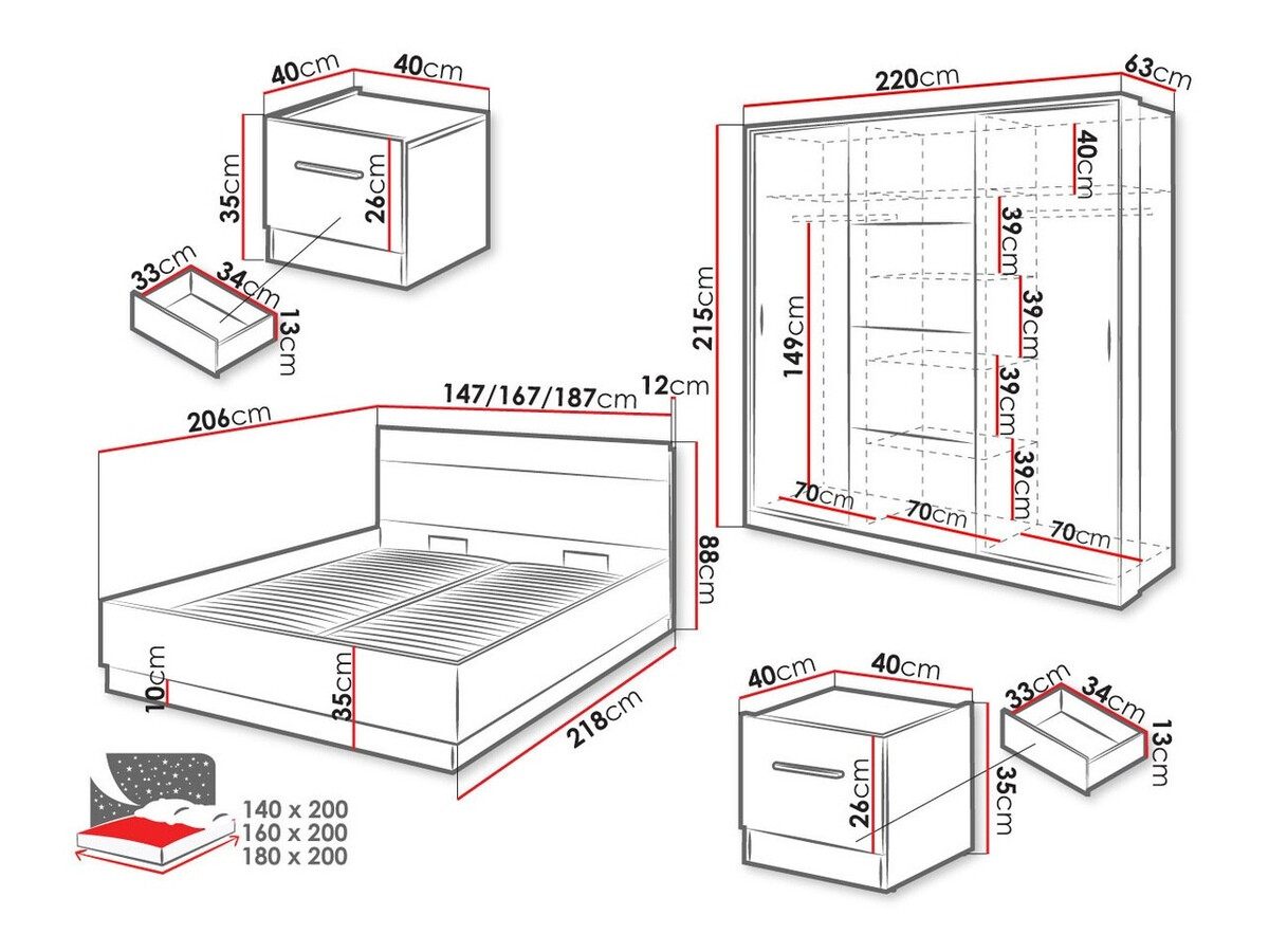 Set spavaća soba Livsori 109