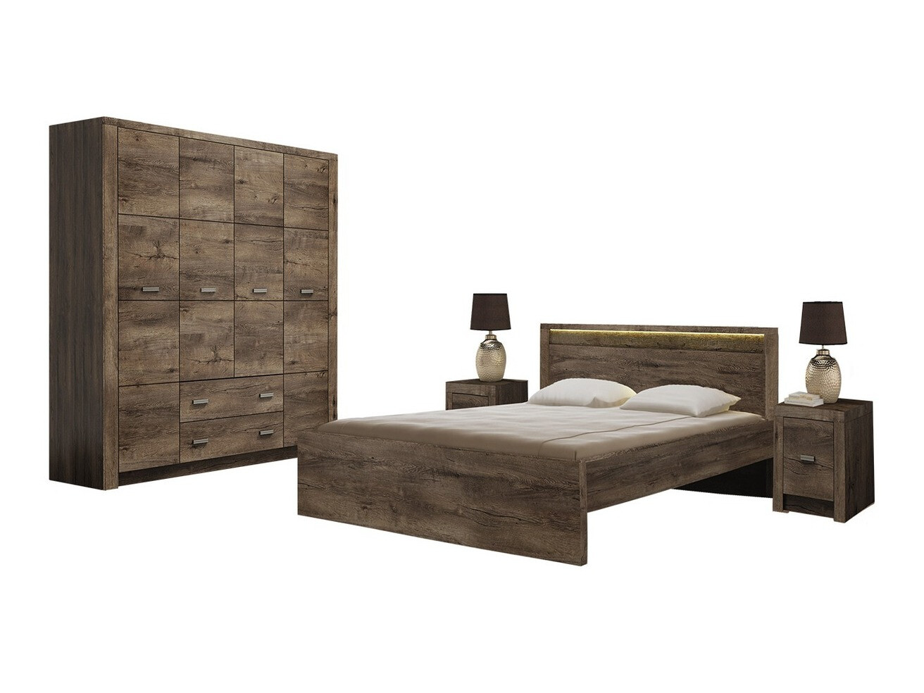 Set spavaća soba Serfeno 120 (Tamni pepeo)