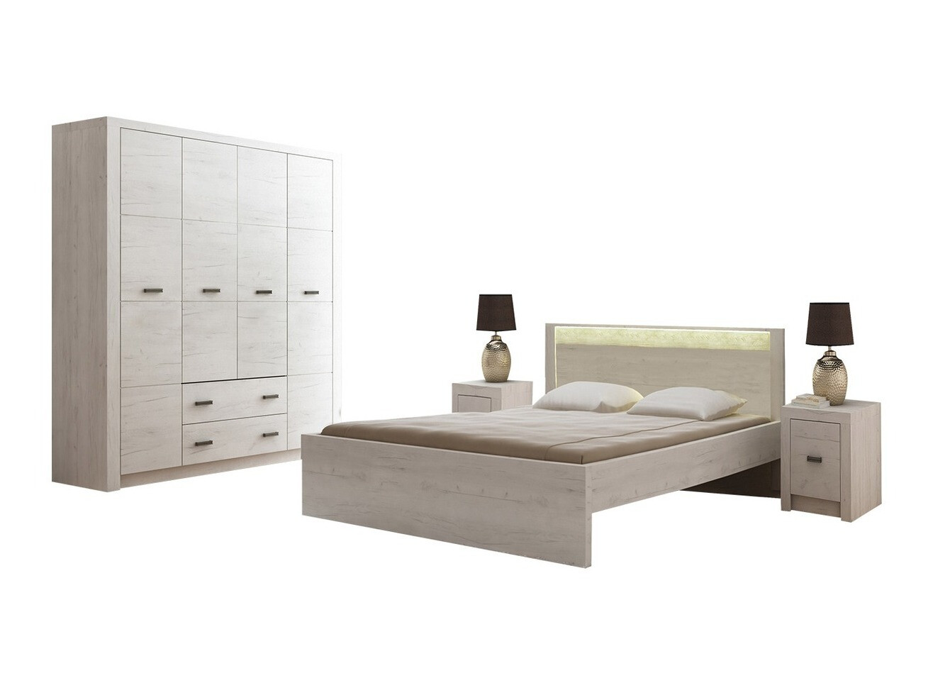 Set spavaća soba Serfeno 120 (Zanatsko bela)