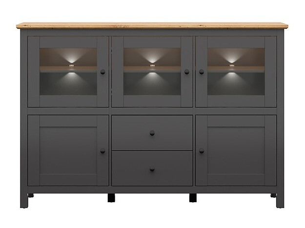 Komoda Sordoro 103 (Grafit + Artisan hrast)