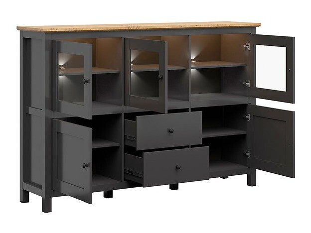 Komoda Sordoro 103 (Graphite + Zanatski hrast)