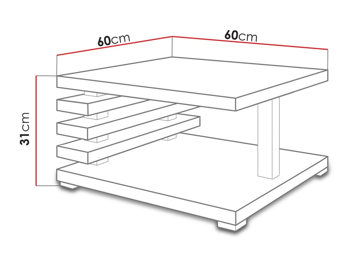 Stočić za kafu Goodyear 122 (Mat belo)