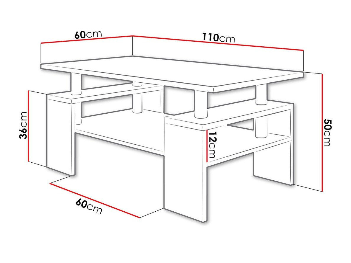 Stočić za kafu Providence 124 (Sonoma hrast)