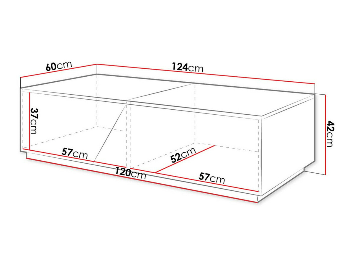 Stočić za kafu Comfivo Daldune 102 (Antricit (ugalj) + Вотан храст)