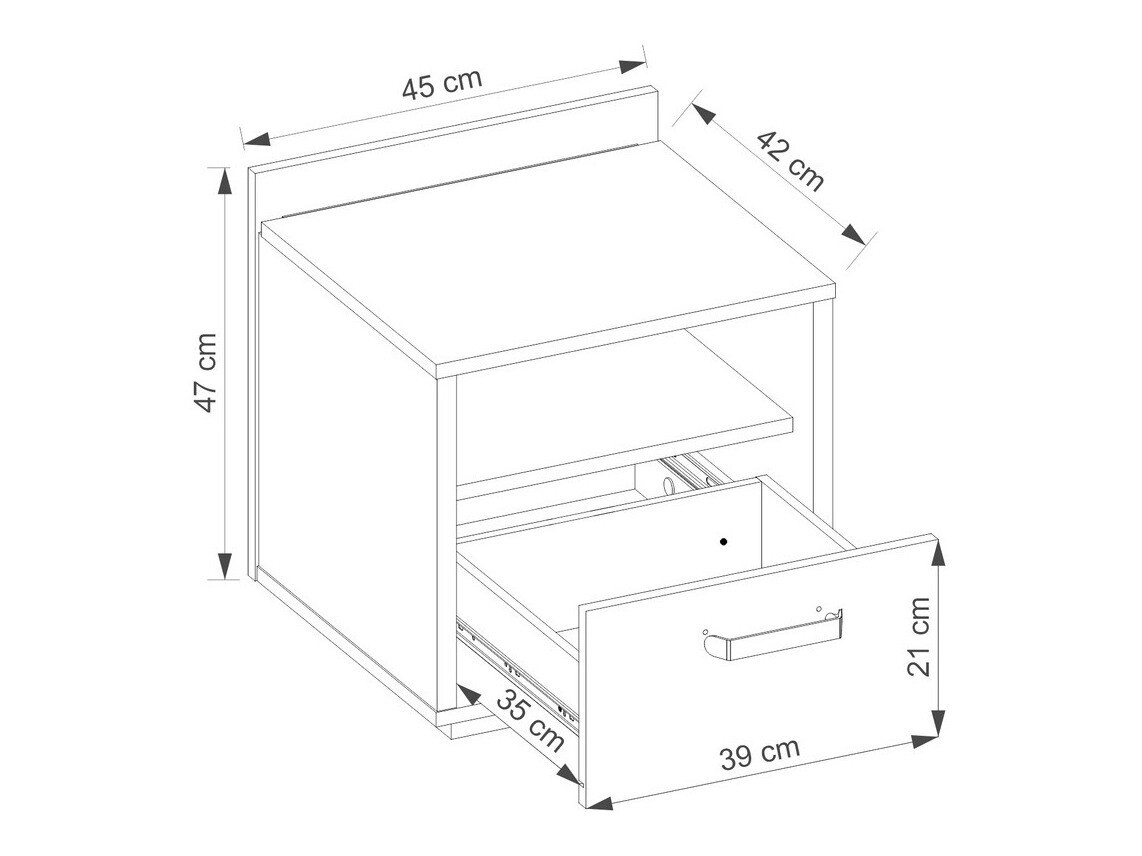 Noćni ormarić Orlveno 118