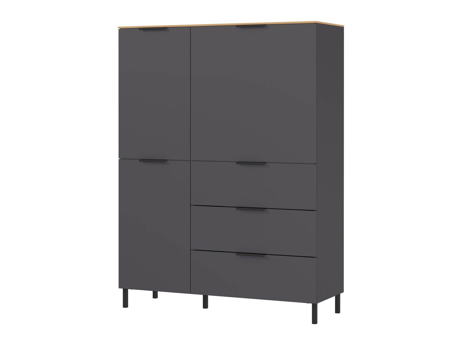 Polica Revteno 100 (Graphite + Navarra hrast)