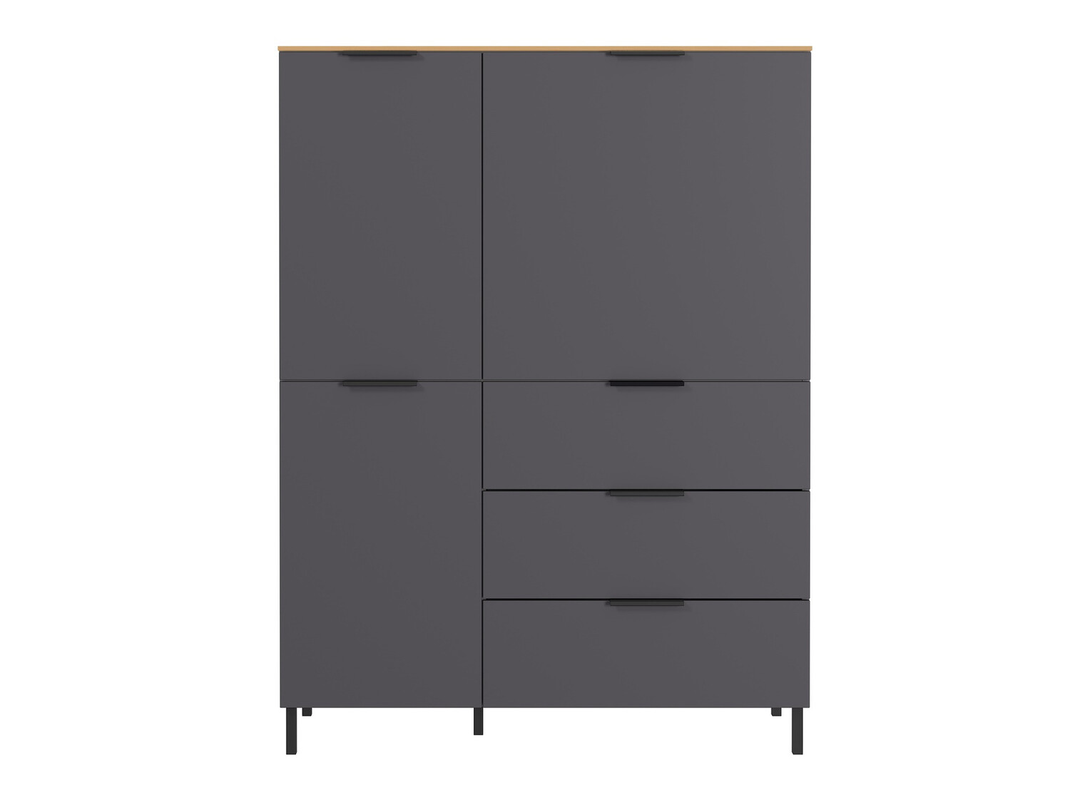 Polica Revteno 100 (Graphite + Navarra hrast)