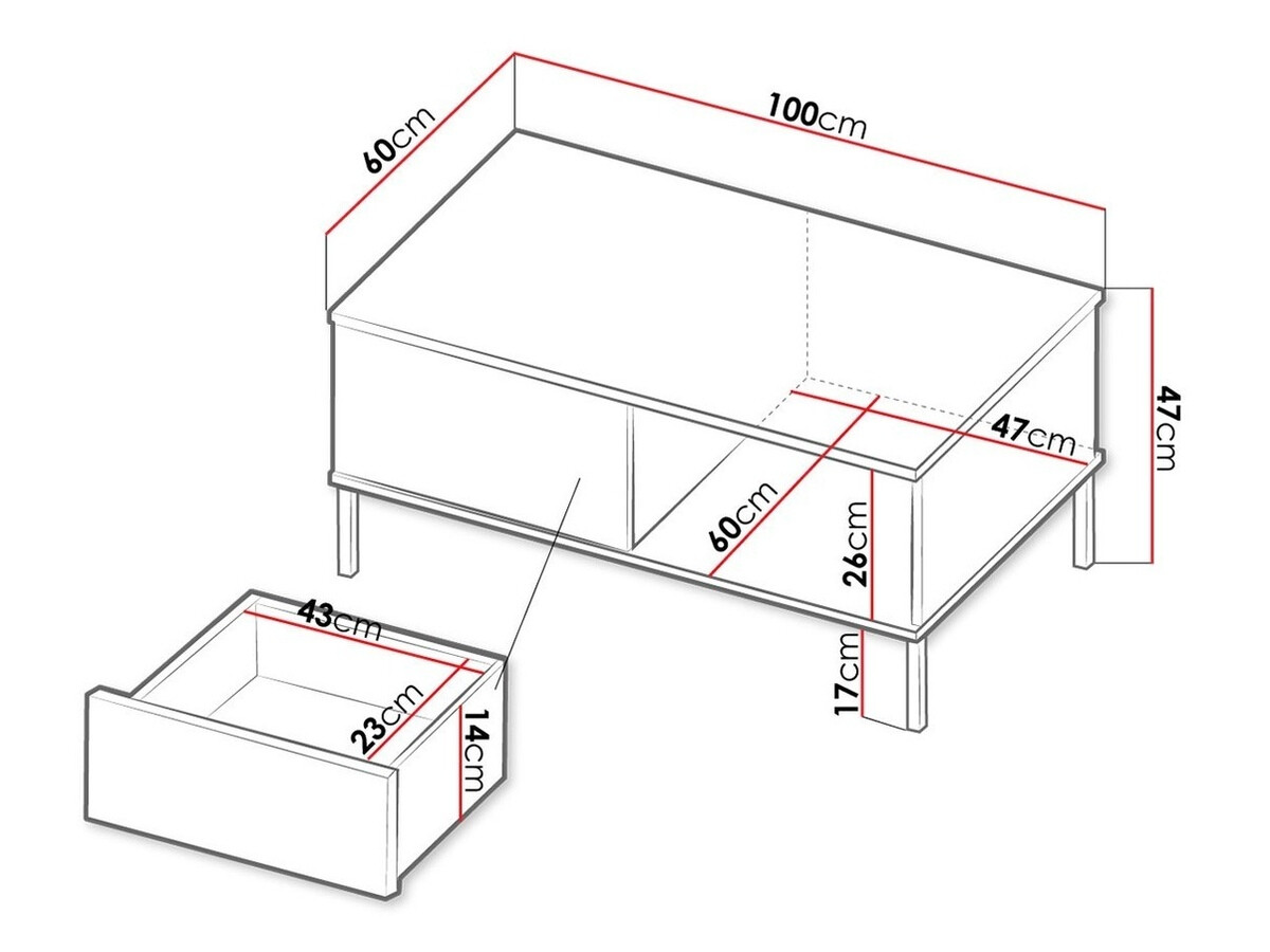 Stočić za kafu Lomsore 102 (Svetlo drvo)