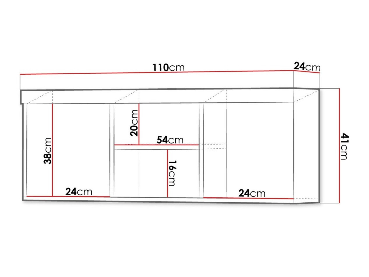 Zidna polica Cormiru 104 (Hrast San Marino)