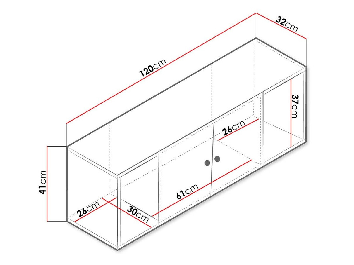 Zidni ormarić Almira 112 (Zanatski hrast + Belo)