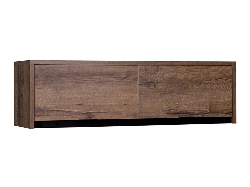 Zidni ormarić Fivelbo 111 (Manastirski hrast + Crna visoki sjaj)