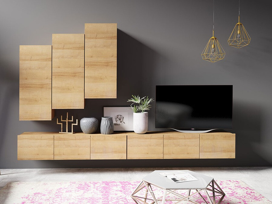 Zidni ormarić Tivdalu 126 (Belo + Sjajno belo)