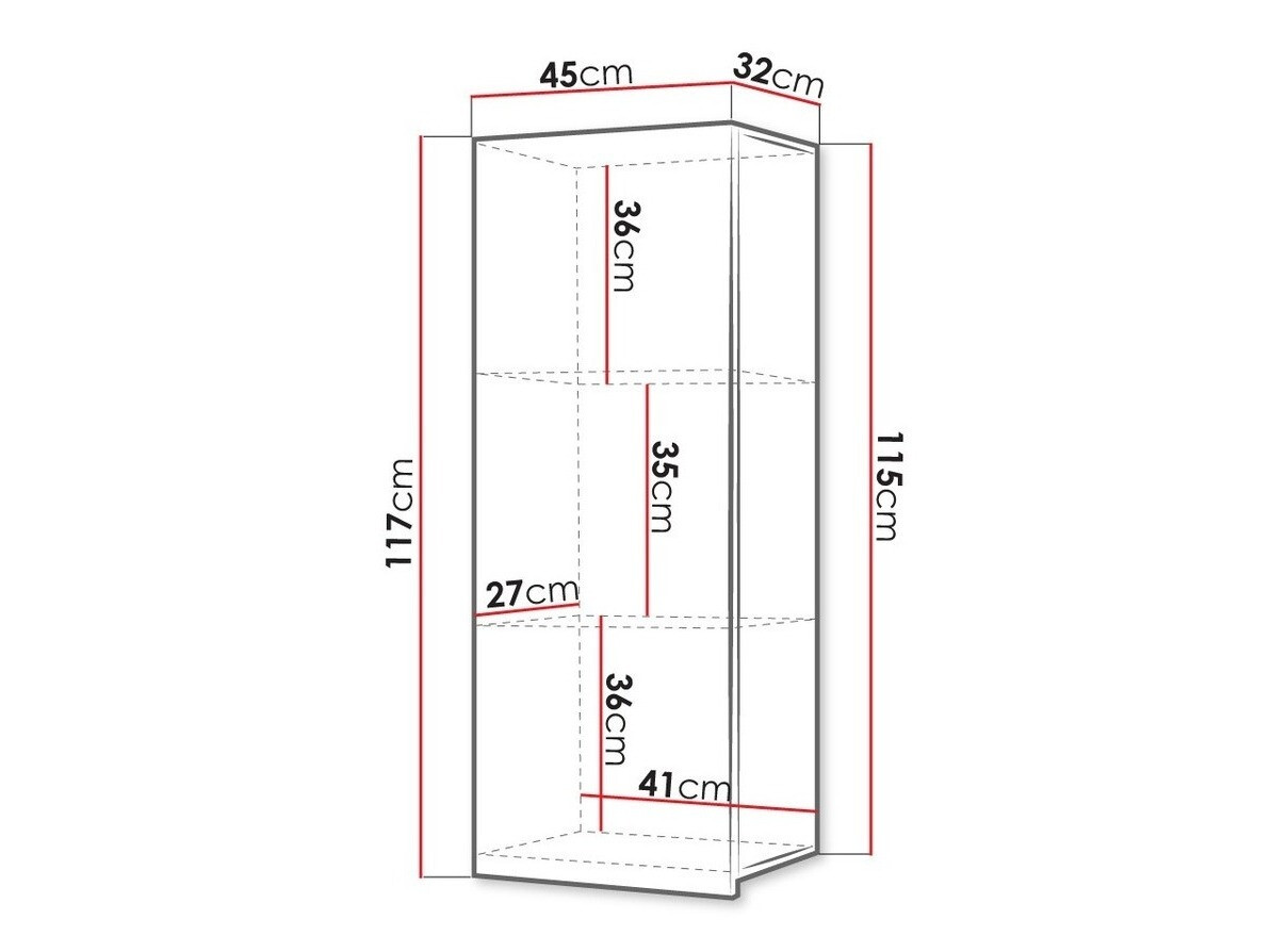 Zidni ormarić Tivdalu 126 (Zlatni hrast)