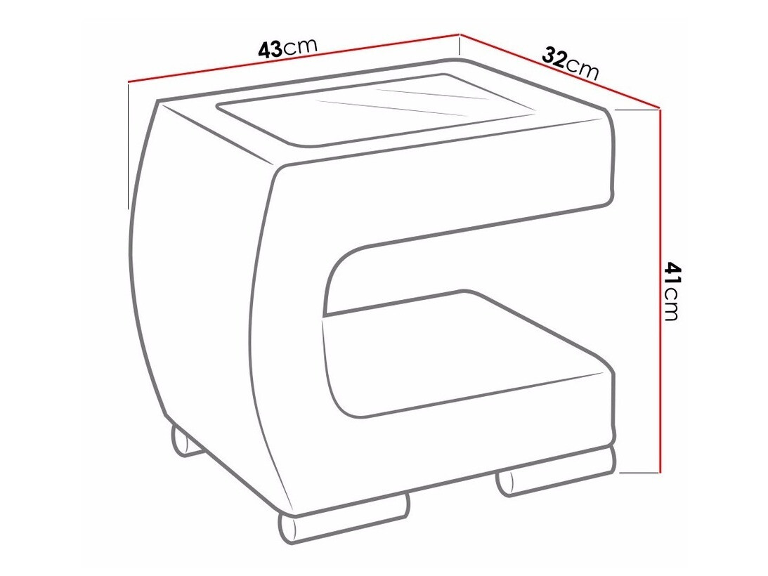 Noćni ormarić Baltimore 105 (Soft 017)
