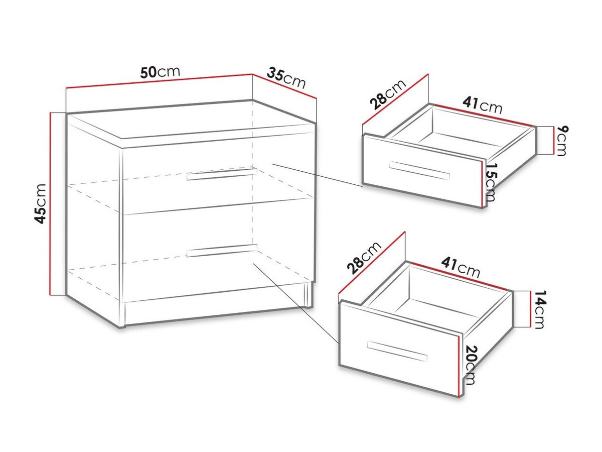 Noćni ormarić Catromi 103 (Zanatski hrast)