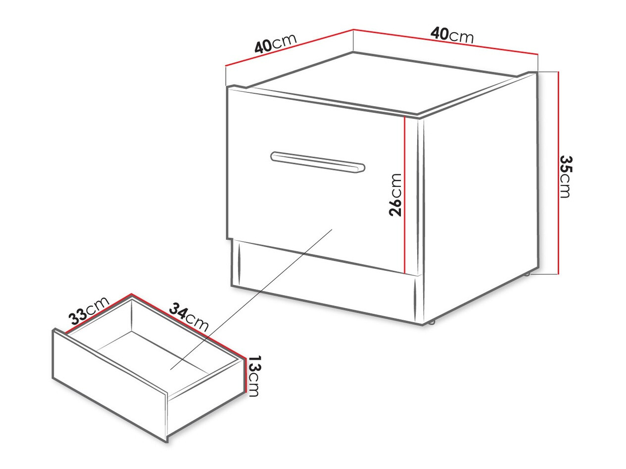 Noćni ormarić Livsori 111